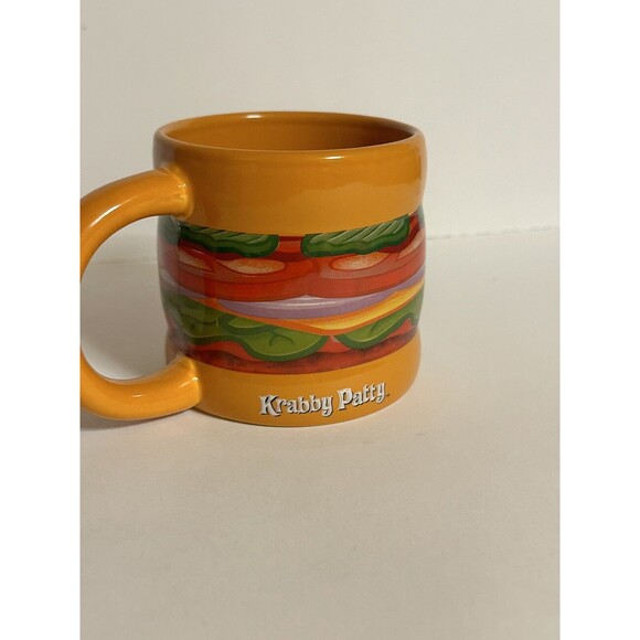 SpongeBob Krabby Patty Coffee Mug Cup 2021 Frankford Candy LLC Nickelodeon EUC - Picture 1 of 4